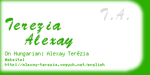 terezia alexay business card