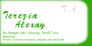 terezia alexay business card